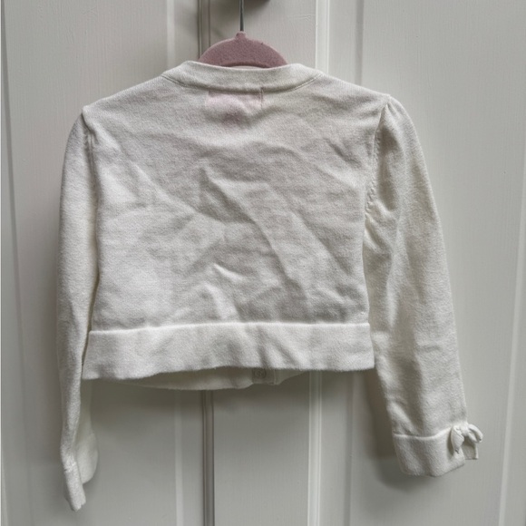Lilly Pulitzer Girls 2T - 2-3 Cream Off White Kids Button Down Sweater Cardigan - Picture 5 of 5